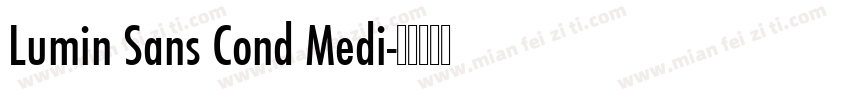 Lumin Sans Cond Medi字体转换